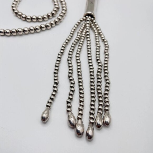NWT Uno De 50 Jellyfish Long Statement Beaded Necklace Tassel BOLO Silver Plated - Picture 8 of 16